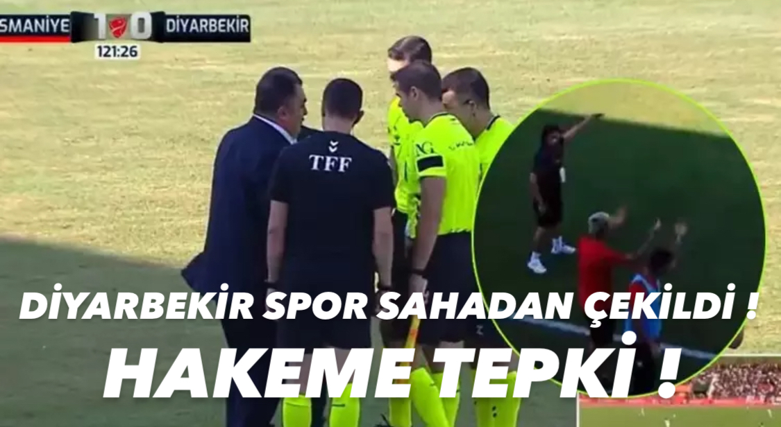 Diyarbekirspor Osmaniyespor Maçında Hakeme Tepki Gösterdi Sahadan Çekildi
