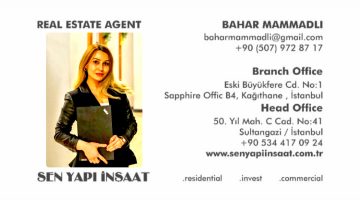 Bahar Mammadlı Şen Yapı  Gayrimenkul Ofisi Kağıthane Safir Plaza’da