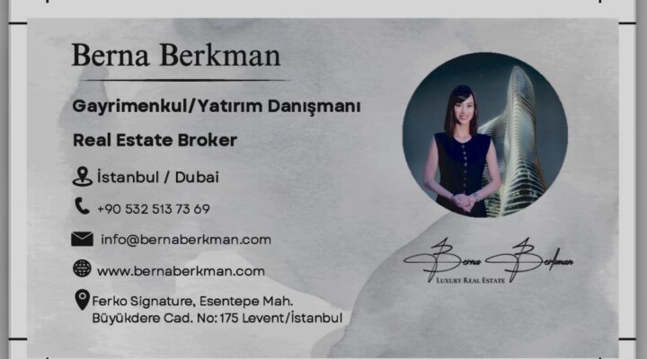 Berna Berkman Dubai Emlak Sektöründe Yaptığı Çalışmalar