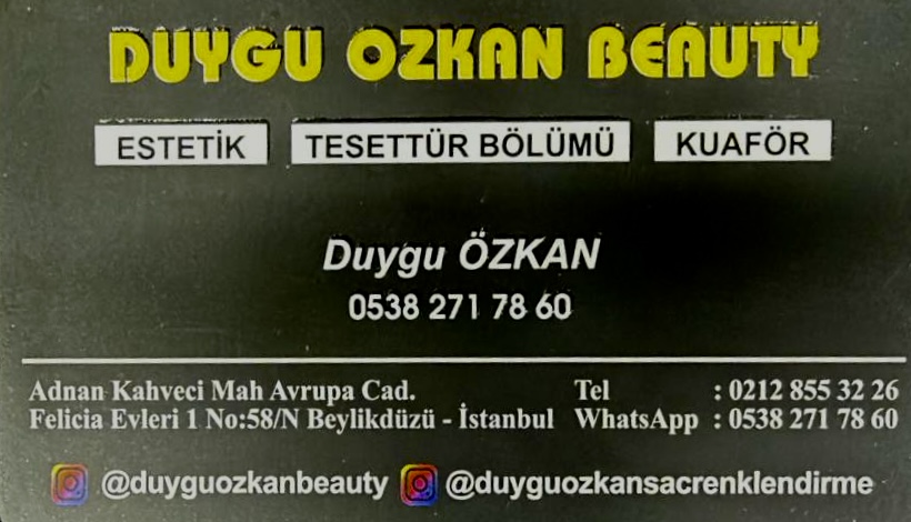 Duygu Özkan Güzellik Salonu Uzman Ekibiyle Beylikdüzün’de
